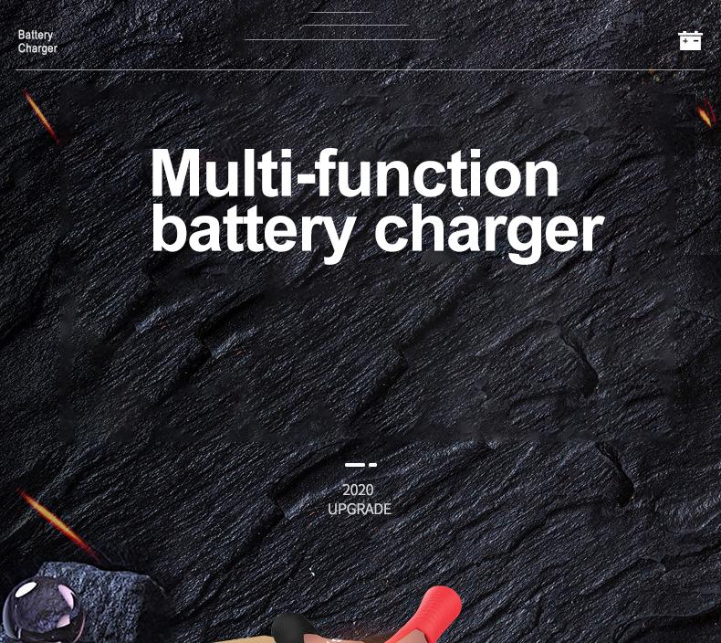 12V 20A Intelligent Car Battery Charger for Auto Moto Fast Power Smart Charging 15A 24V Auto Battery Charger