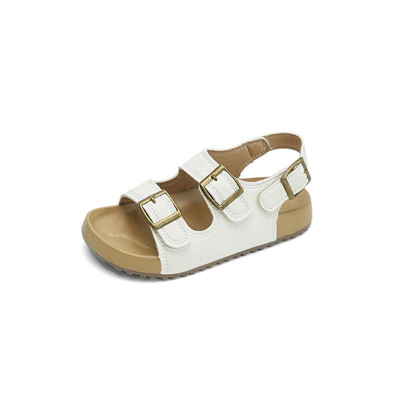 Girls Boken Sandals 2025 Summer New Children's Princess Cool Slippers Medium and Older Girls Open-toed Beach Shoes Tide