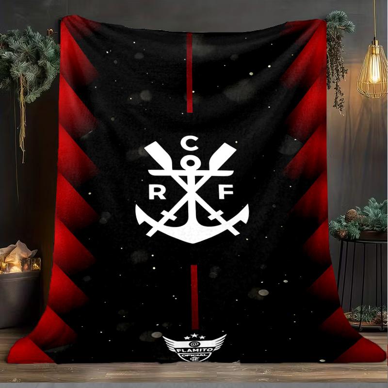1PC CR Flamengo Printed Soft Flannel Blanket Throw for Adult Bedroom Living Room Sofa Camping Travel Fan Gifts Christmas Gifts