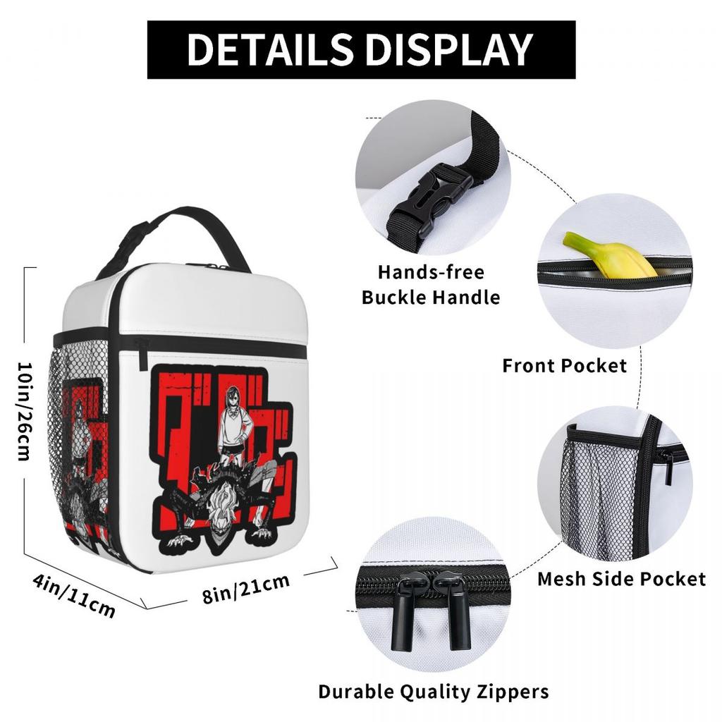 Dandadan Anime Manga Insulated Lunch Bag for Women Kids Leakproof Food Boxes Thermal Lunch Box Tote