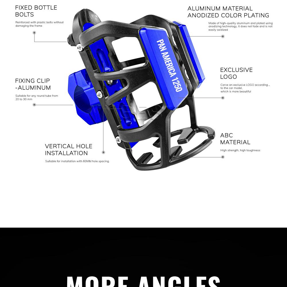 For Pan America 1250 America 1250 Special Motorcycle Beverage Water Bottle Cage Drinks Holder Water Cup Holder