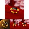 Fashionable Gold Plated Copper Couple Rings With Minimalist Design And Eye-catching Geometric Shapes