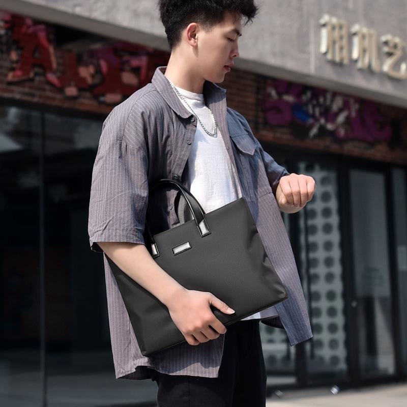 TS JYL laptop bag,Business Laptop Bag Nylon Solid Color Document Bag Fashion Handbag