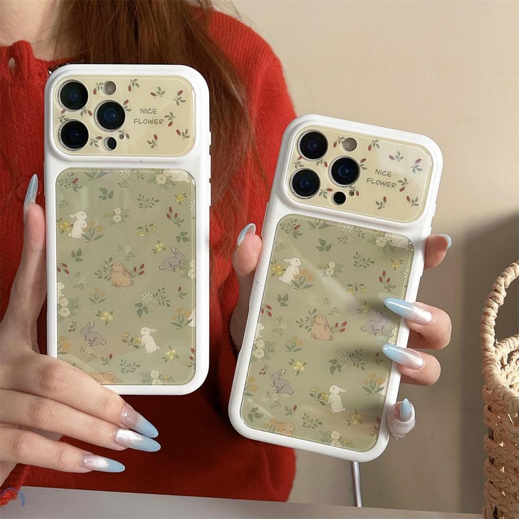 Floral Rabbit Anti-drop Phone Case for iPhone 15/Pro Max