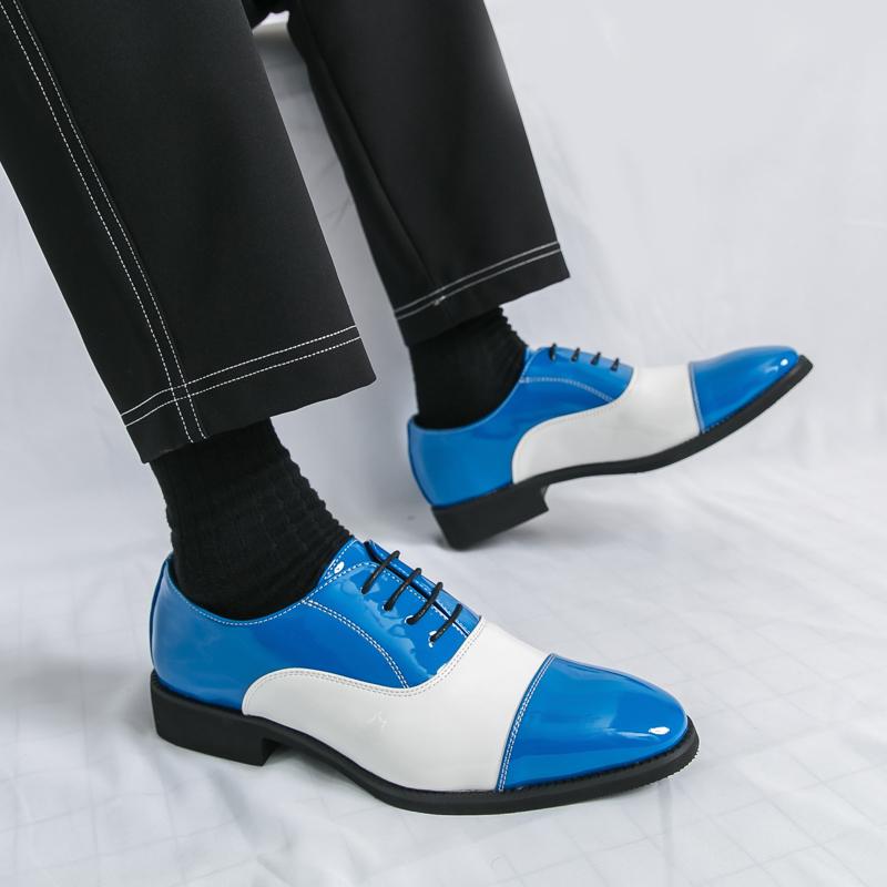 Fashion Men Leather Casual Oxford Shoes Retro Comfortable Platform 2025 New British Style Lace-Up Business Shoes Slip-on Outdoor Shoes