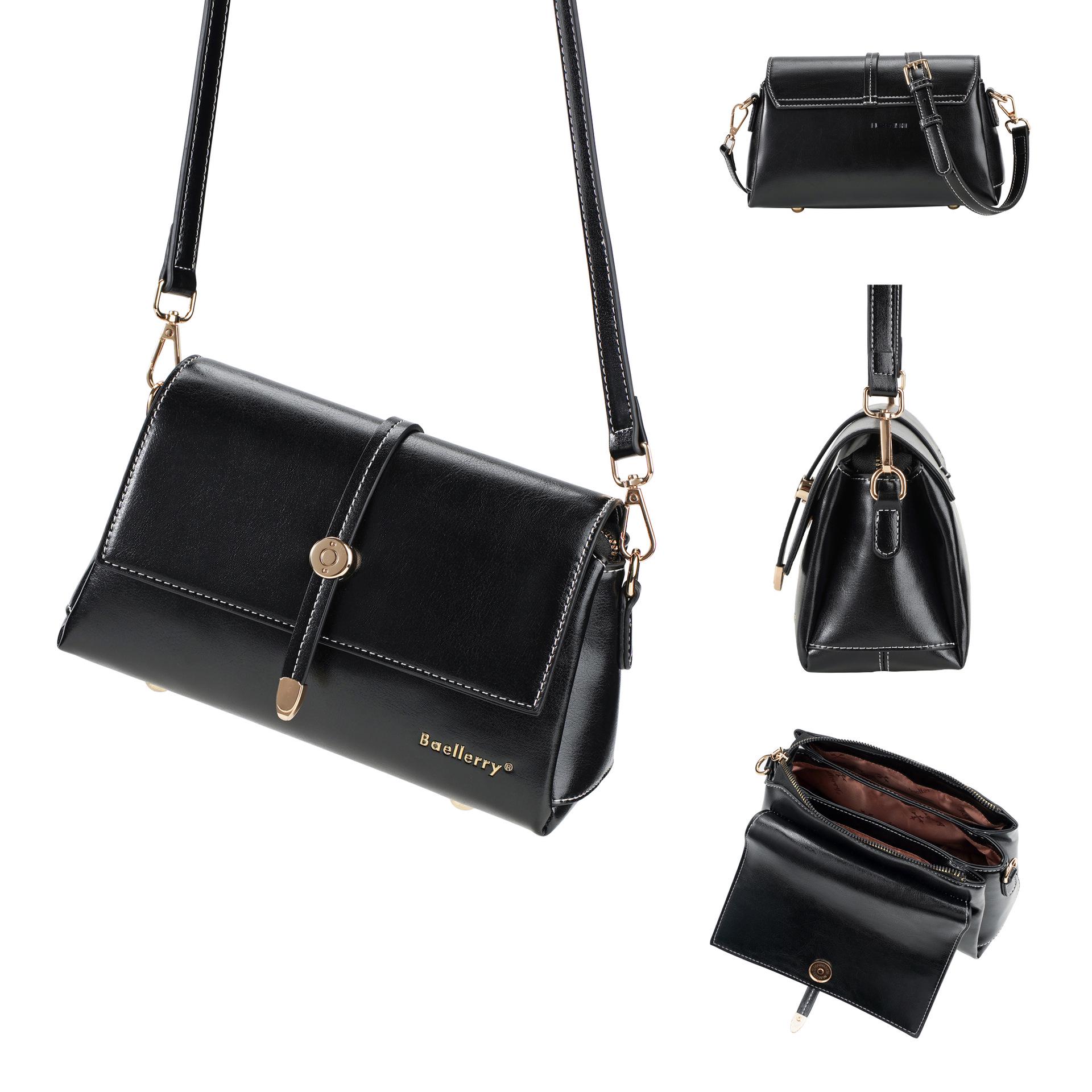 Women s 2025 Glossy French Chain Shoulder/Crossbody Square Bag - High-End, Versatile Commuter Style