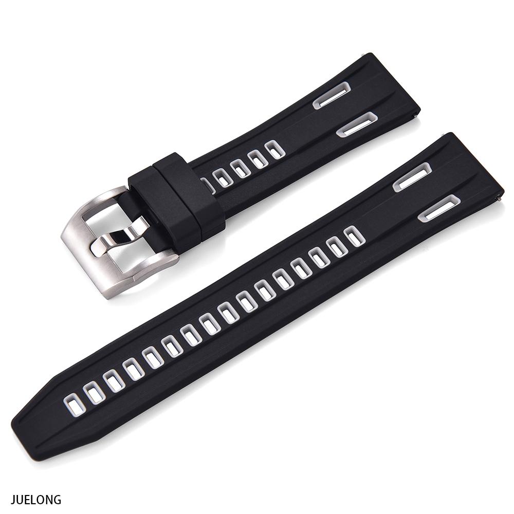 JUELONG Hochdichtes Silikon-Uhrenarmband 20mm 22mm Zweifarbiges Silikon-Uhrenband Schnellverschluss Sport Silikon-Gummi-Uhrenarmband