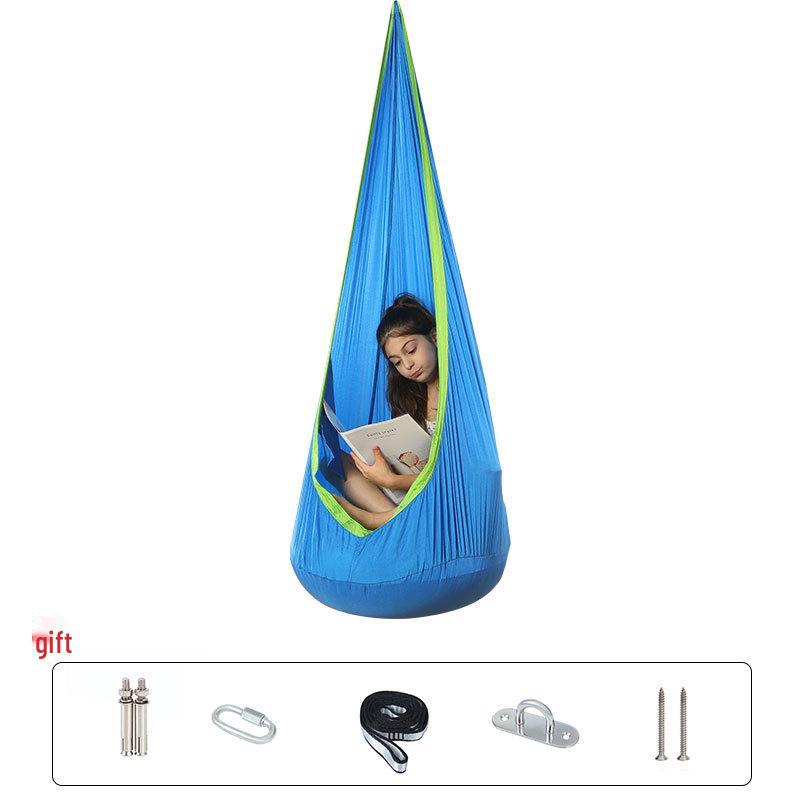 Children's Hanging Chair with Inflatable Cushion - Portable Swing for Park and Yard