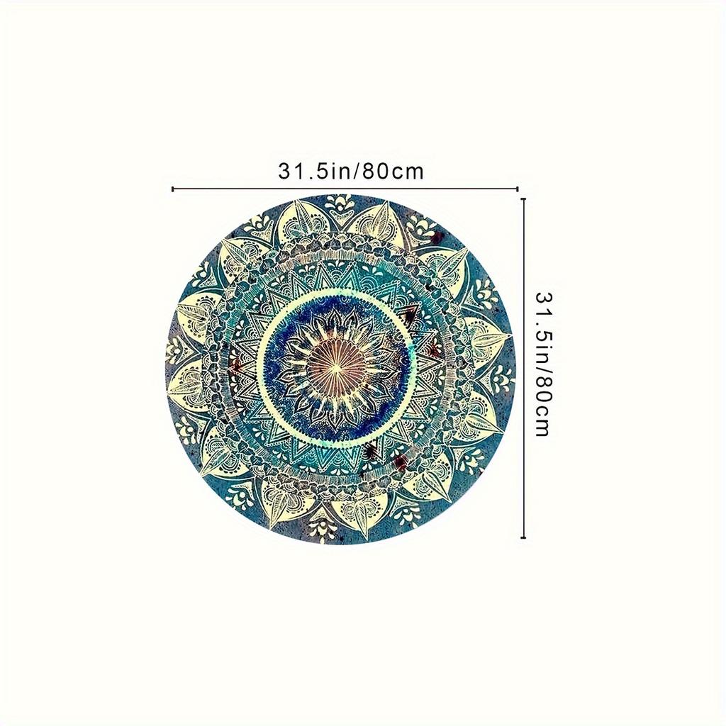 Luxurious Bohemian Style Pattern Round Shape Floor Mats Kitchen Hallway Runner Rug Bedroom Living Room Soft Carpet Non-slip Area Rug