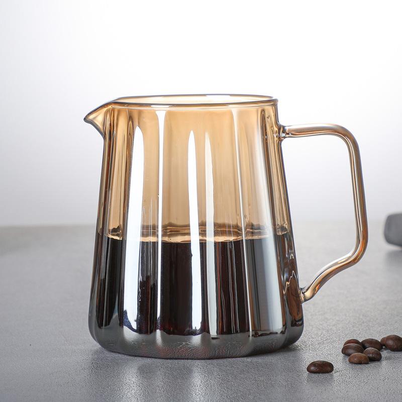 New thickened glass coffee pot American sharing pot set coffee filter