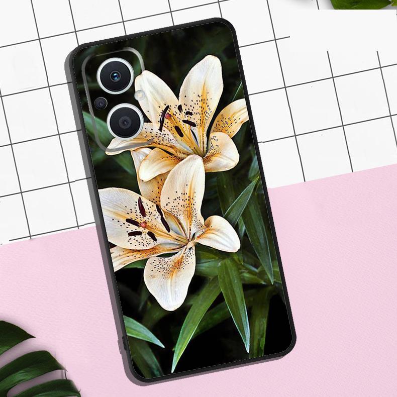 Lily Flowers Case For OPPO Reno 13F 12F 11F 8T 7 8 10 11 12 13 Pro OPPO Find X8 X6 Pro X3 X5 Lite Cover