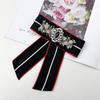 New Fabric Bow Rhinestone Pearl Brooches for Women Shirt Dress Collar Pins Elegant Fashion Accessories Jewelry Gifts