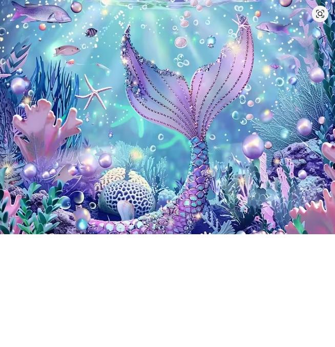 BEPAN Underwater Mermaid Background Underwater World Castle Girl Princess Birthday Party Decoration Supplies Baby Shower Arrangement