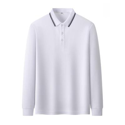 Neues Herren-Poloshirt Frühling und Herbst Langarm-T-Shirt Herren Einfach Business Jugendlich Locker Übergröße Papa-Kleidung