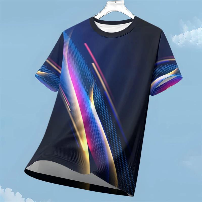 Fashion Breathable Gradient Print Sports T-Shirt Outdoor Run Fitness Tops Summer Trend Casual Short Sleeve Tees