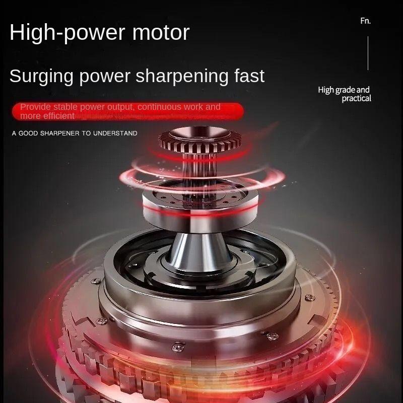 Electric Knife Sharpener, Automatic Blade Grinding, Household Multifunctional Kitchen Knife Sharpener with Fine Grinding Stone