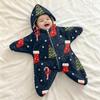 Baby wikkeldeken met print - Flanel - Schrikwikkel voor Kerstmis, Baby slaapzak voor pasgeborenen en uitstapjes