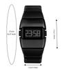 Montre de Sport en Acier Inoxydable Montre-Bracelet Légère Montre Électronique LED Adolescents