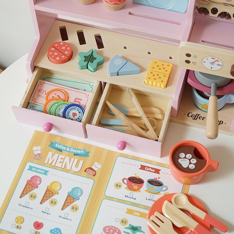 Wooden Educational Toy Set With Ice Cream And For Creative Play
