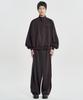 AJOBYAJO Multi Lace Trim Raglan Track Jacket [Dark Brown]