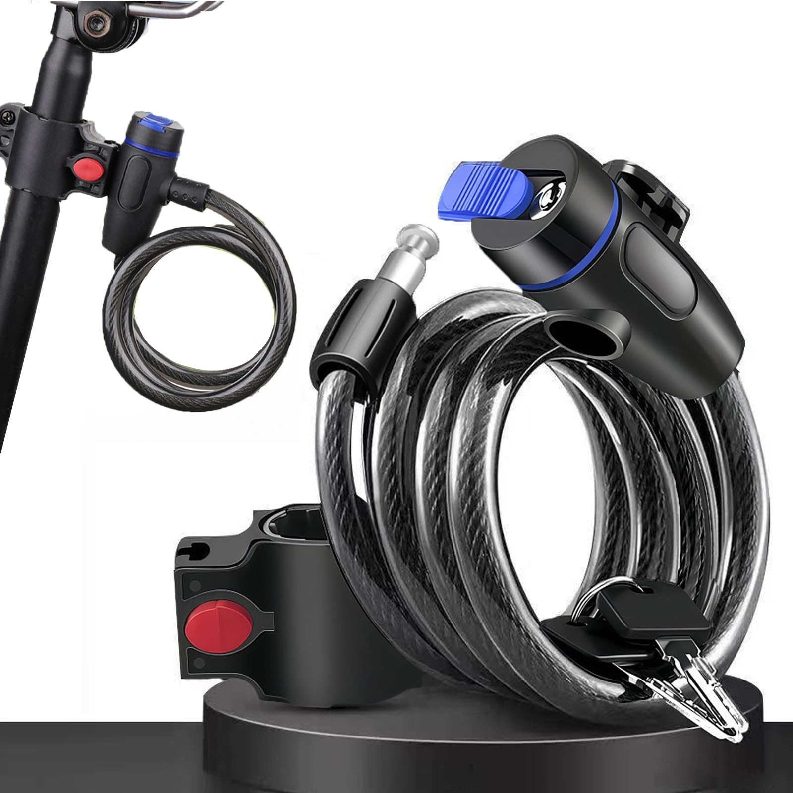 

Bicycle bicycle motorcycle key wire 110cm crime high cut sturdy 2 keys with dedicated for motorcycles and road bikes lock, lock, lock, type, lock,