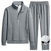 Men's Pure Cotton Stand-up Collar Hoodie Suit for Spring and Autumn Sports