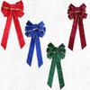 Cloth Christmas Bowknot Pendant Bowknot Flocking Bowknot Ornaments  Party Decor