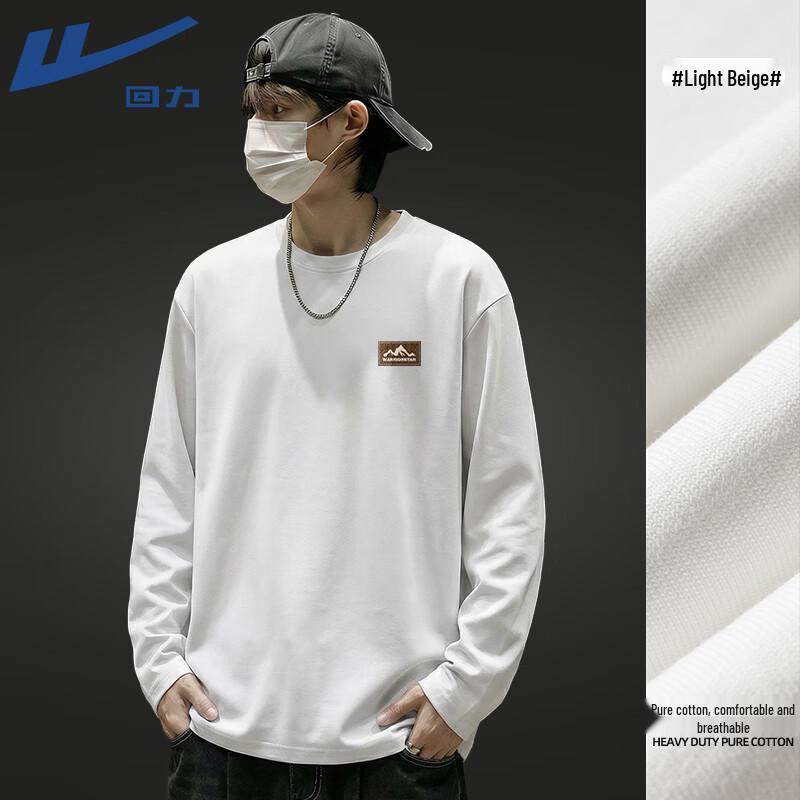 Warrior Retro Print Long-Sleeve Cotton T-Shirt 5XL