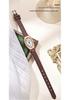 Sanda Gold Steel Band Women's Quartz Watch - Trendy, Waterproof, Simple Roman Dial, Leather Strap
