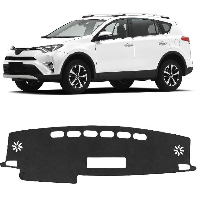 Dash Cover For Toyota RAV4 2018 2017 2016 2015 2014 2013 Accessories Flannel Dashboard Cover Dash Mat Center Console Cover Sunshield Protector Pad