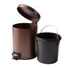 Metal Bathroom Waste Basket Soft Close Step Trash Can Removable Liner Indoor Outdoor Wastebasket Household Commercial Use 1.3