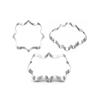 Sugar Biscuit Mold 3Pcs Plaque Cutter Cookies Frame DIY Cake Oval Square Rectangle Fancy Stainless Cookie Mold Stamp Pastry Tool