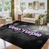 Deep Purple Design Crystal Velvet Rug Soft Decorative Mat for Bedroom Entrance