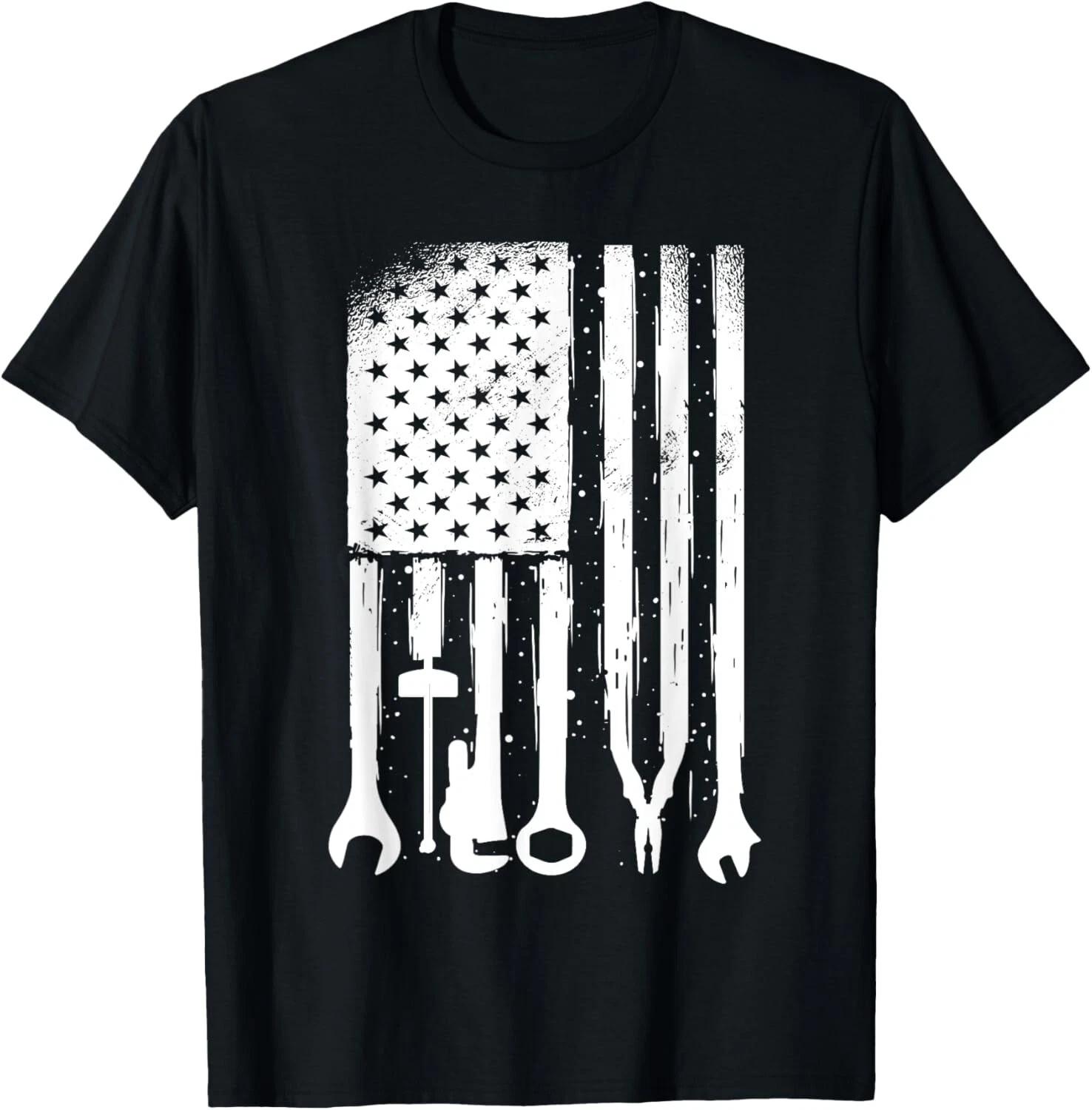 Car Mechanic - Mechanical US Flag Repair Car Mechanic Gift Unisex T-Shirt XL