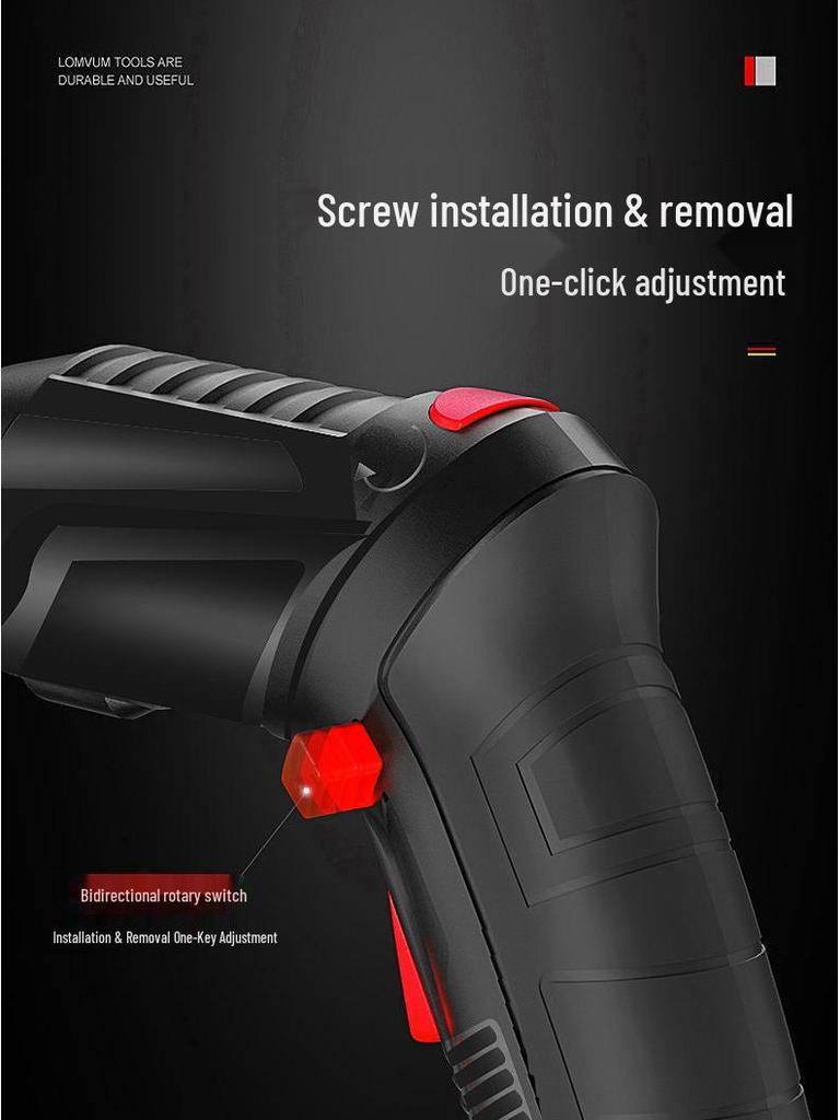 Rechargeable Multifunctional Handheld Electric Screwdriver with Impact Drill and Lithium Battery