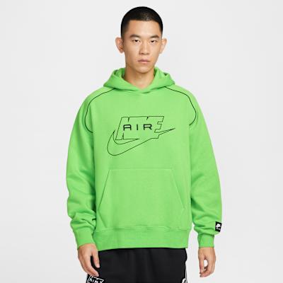 Nike Air Sweatshirts Men s Bright Green/Black Hooded Moderate XS