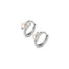 925 Stamp Gold Silver Color Pearl Earring for Women Girl Double Layer Curve Offic Jewelry Birthday Gift Dropshipping