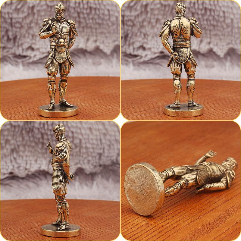 Black Myth: Wukong Figurine - The Monkey King Anime Model, Trendy Bronze Metal Handicraft