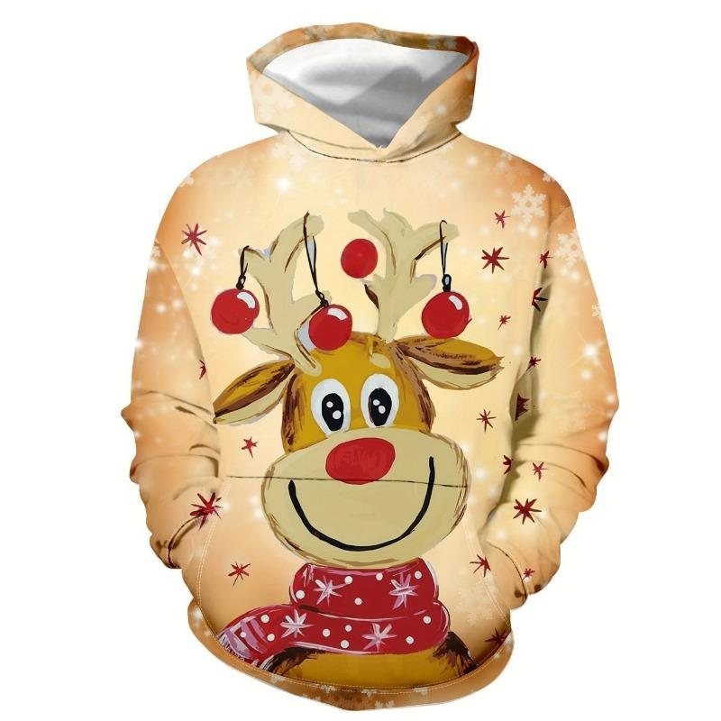 Children's Hoodies Kawaii Santa Claus Graphic Sweatshirt for Kids Loose Casual Pullover Girl Clothes Christmas Gift Children Top