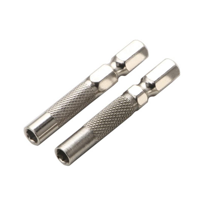 2Pcs Hex Shank Magnetic Converter for 6.35mm 1/4Inch Screwdriver Insert Bit Adapter To 4mm Bit Shape Socket Holder Tool