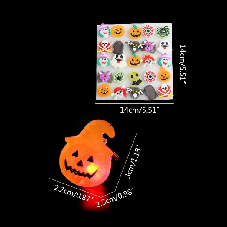 25pcs Party Accessories LED Flashing Brooch Pin Cartoon Light Glowing Badge Gift