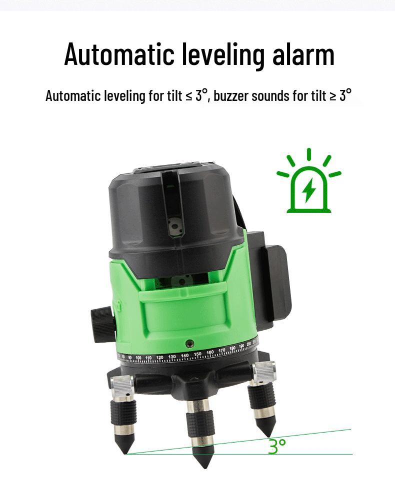 High Precision 3D Green Laser Level Wall Mount with Auto Line Drawing
