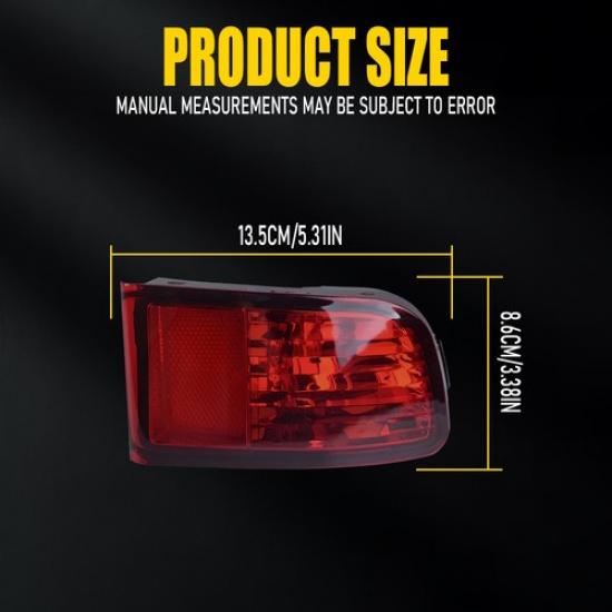 Red Bumper Reflectors Set For 03 04-05 Toyota Rear 4Runner Right Passenger Case