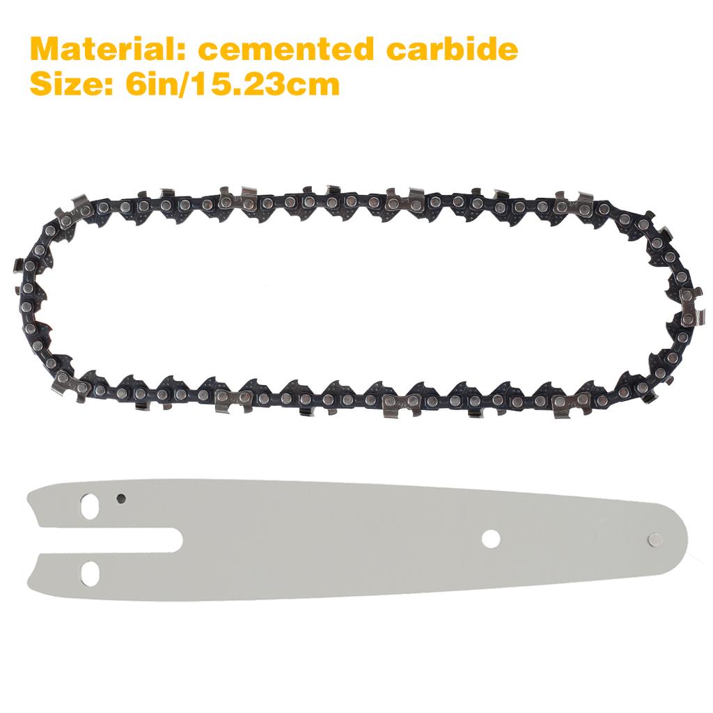 3/8 Inch Mini Chain Saw Chain Wear Resistant Heavy Duty Chainsaw Chain Guide Bar Carpenter Woodworking Tool Chain Carbide