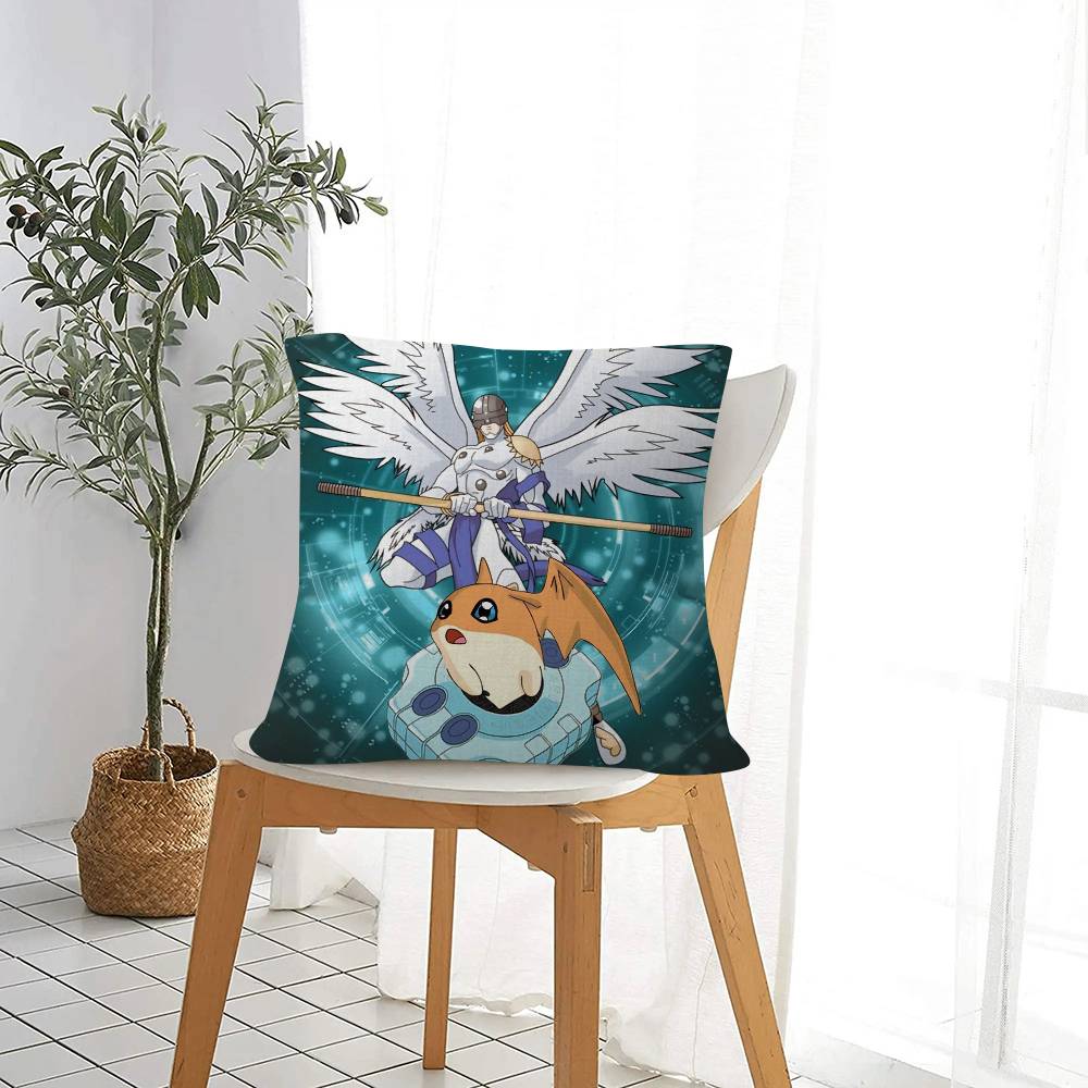 Japan Anime Digimon Cute Pillowcase Toon Gift Cushion Cover Bedroom Home Sofa Chair Seat Decor Pillow Case