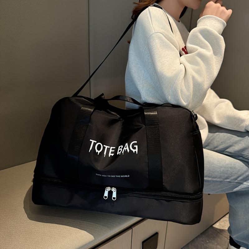 Large-Capacity Travel Bag - Lightweight Nylon, Dry/Wet Separation, Perfect for Sports, Vacations & Short-Distance Business Trips, Luggage for Travel