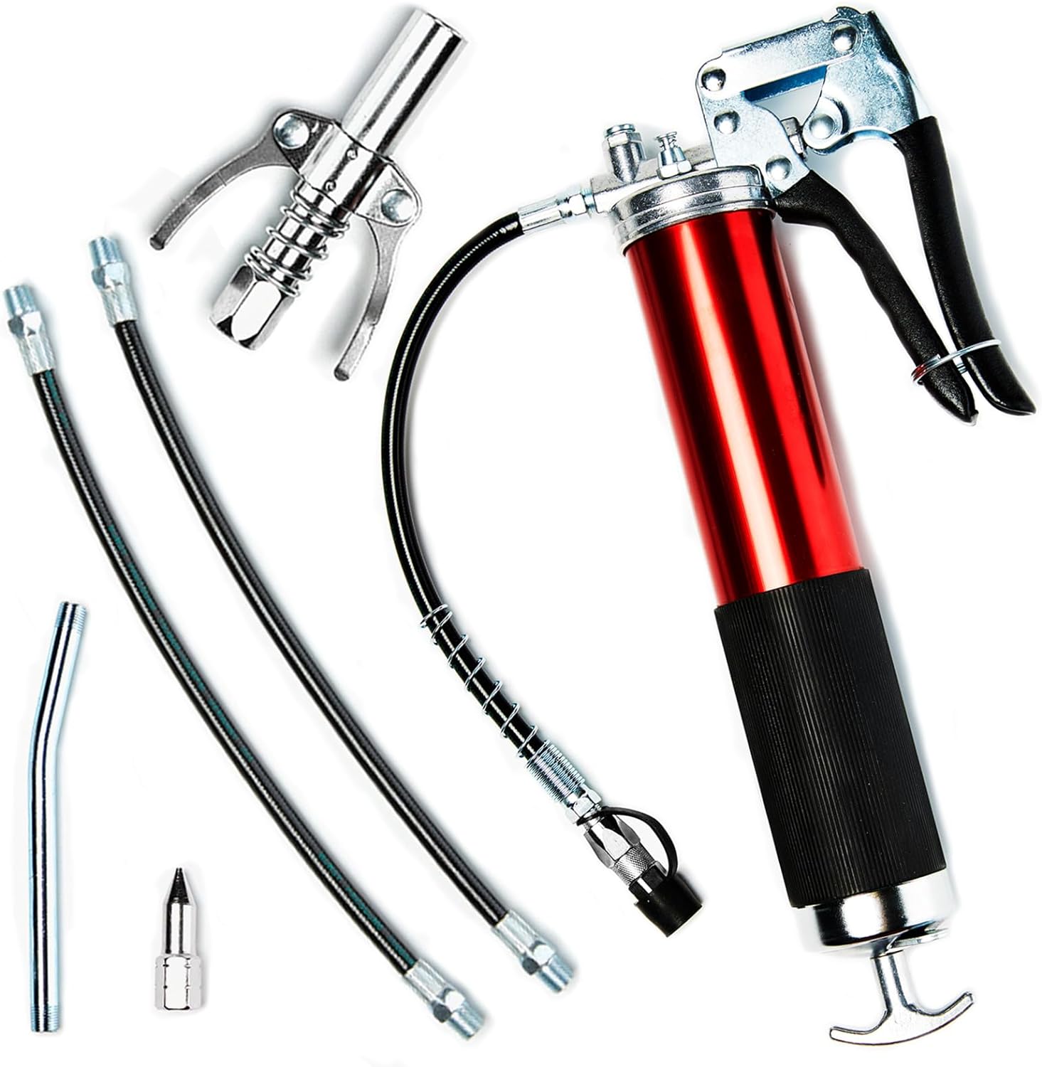 

Набор инструментов для шприца для смазки с пистолетной рукояткой, 400 куб. см. Шприц для масла и смазки автомобилей, внедорожников, грузовиков с гибким удлинительным шлангом