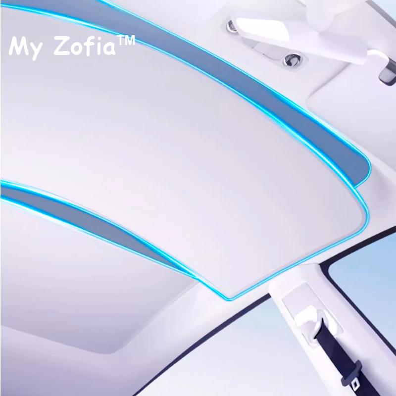 For Xpeng G9 2023 2024 2025 Car Sun Shades Glass Roof Sunshade Front Rear Skylight Insulation Canopy Electrostatic Adsorption