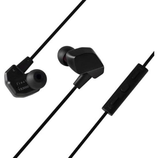 Final VR3000 Gaming Matte BlackWired EarphonesBinaural 3D SurroundWith Microphone Gaming/VR/Binaural/ASMR/360 Audio Recommended3.5mm Plug