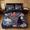 Away Pattern Bedding Quilt Set Quilt Cover Pillowcase Home Birthday Gift(1 * duvet cover + 2 * pillowcase, without core)
